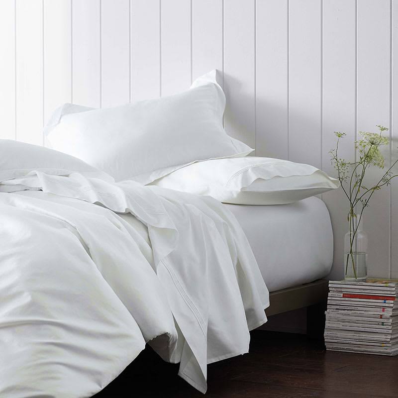 The Company Store Legends Pearl Gray Solid Egyptian Cotton Sateen Oversized Queen Duvet Cover