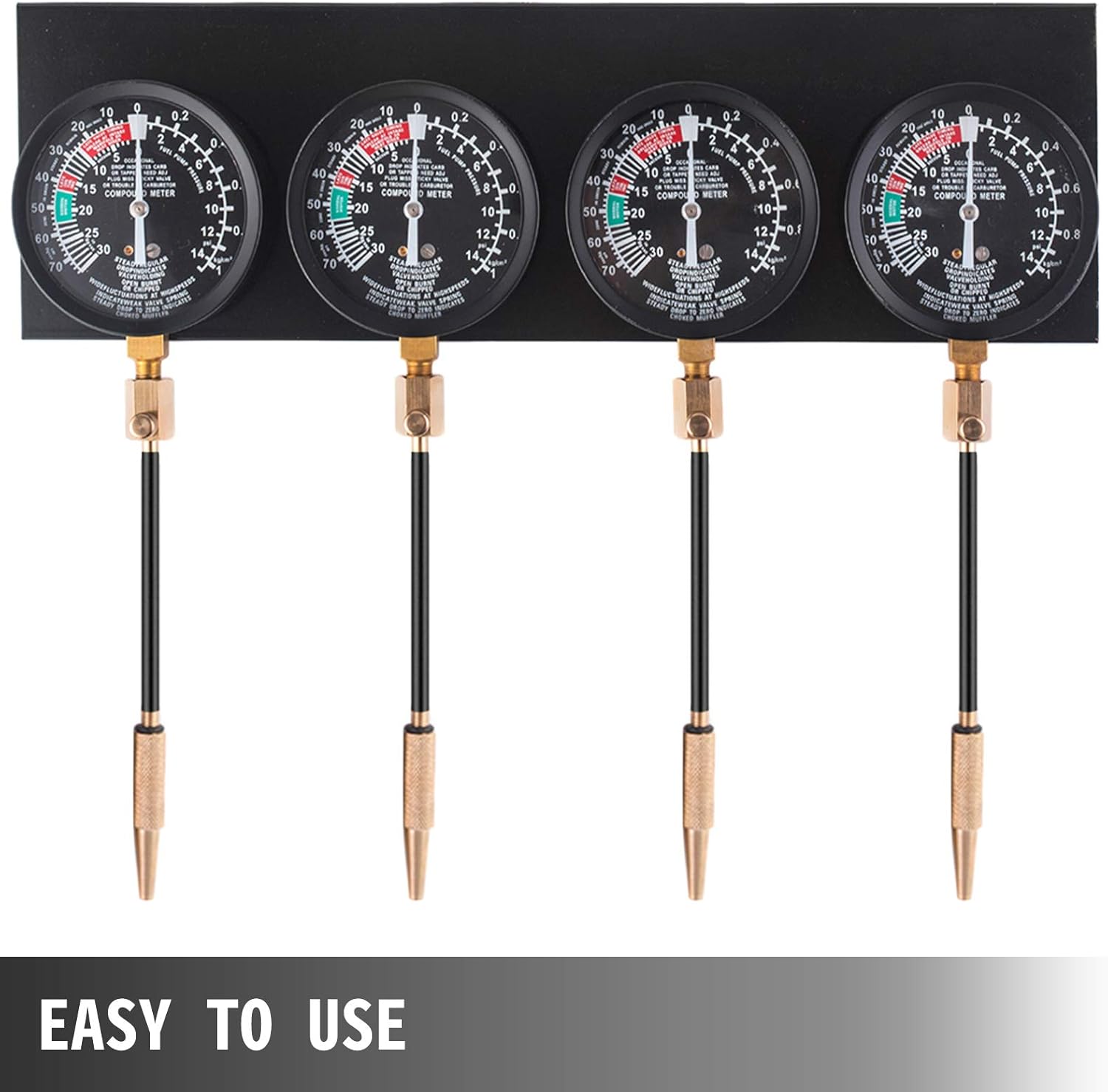 VEVOR Fuel Vacuum Carburetor Synchronize Tool Kit Fuel Vacuum Carburetor Synchronizer carb sync Gauge Set with Rubber Hose