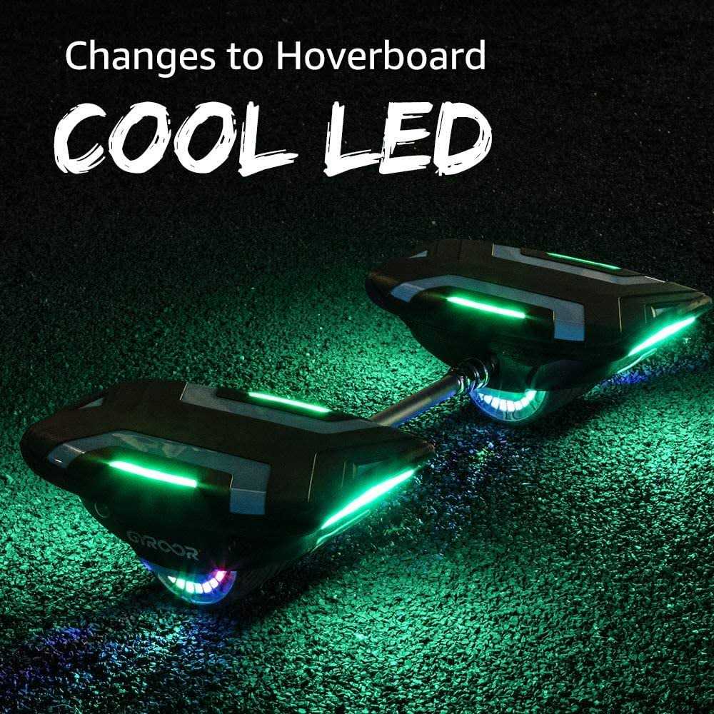 GYROOR Hoverboard Hovershoes-Gyroshoes S300 Electric Roller Skate Hoverboard with LED Lights,UL2272 Certificated Self Balancing Scooters Hovershoes