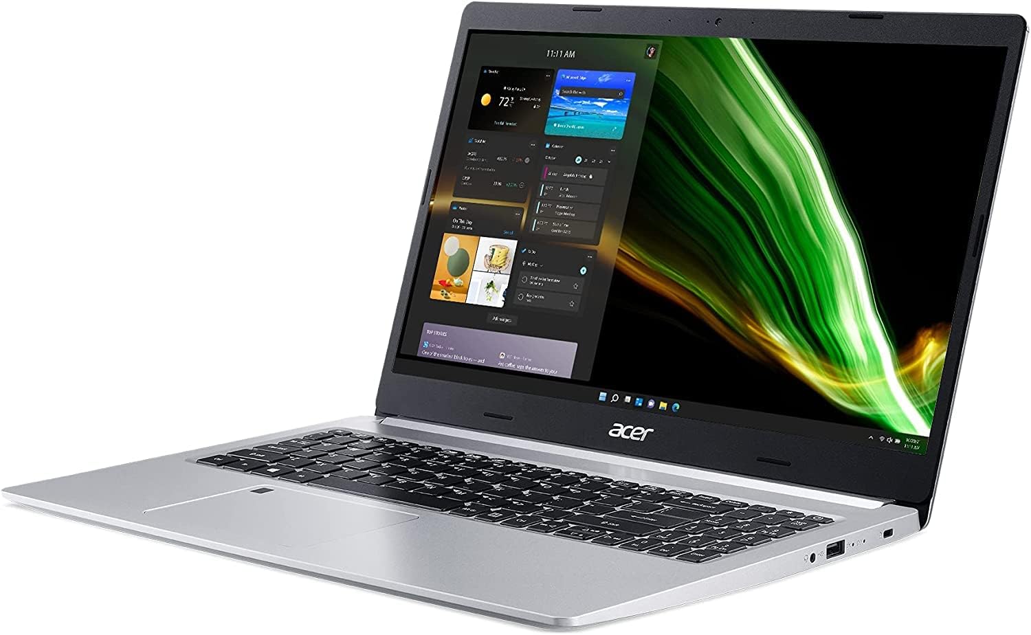 Acer Aspire 5 Slim 15.6" FHD IPS Premium Laptop | AMD Ryzen 7 3700U | Backlit Keyboard | Fingerprint Reader | Windows 11 (Silver