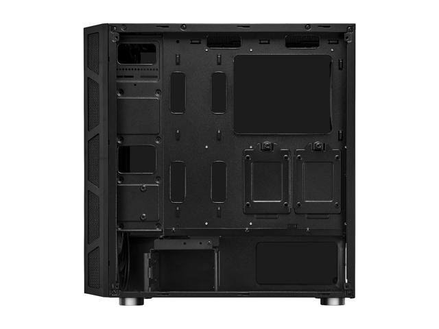 Rosewill ATX Mid Tower Gaming PC Computer Case with Dual Ring Blue LED Fans 360