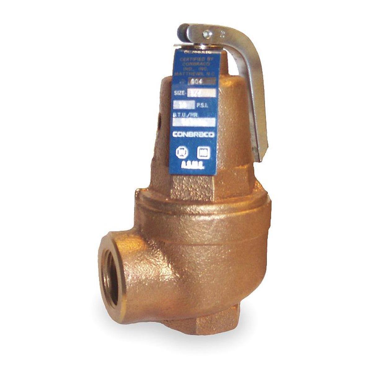Apollo 1060420 Safety Relief Valve, 3/4in, 100 psi, Bronze