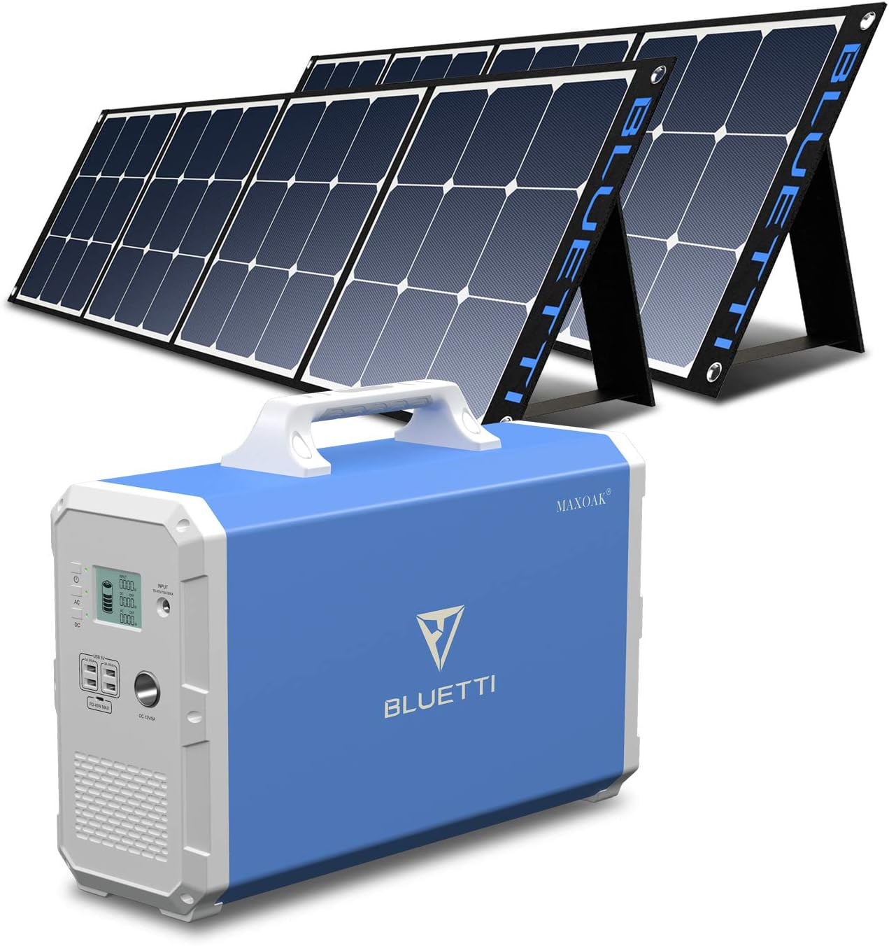 BLUETTI 2400wh Solar Generator,EB240 Potable Power Station with 2pcs SP200 200W Foldable Solar Panels Included