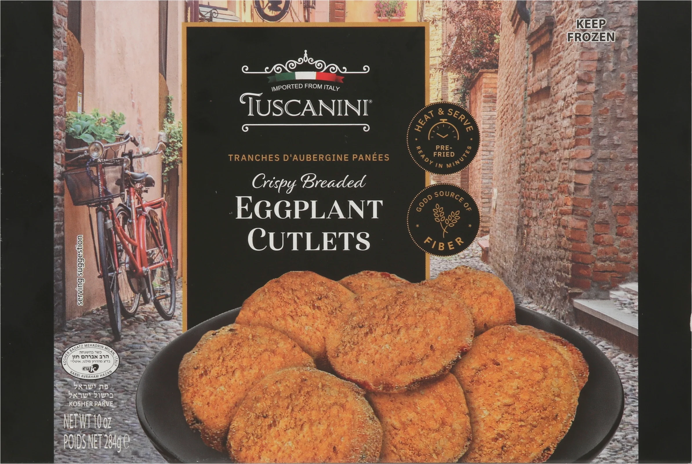 TUSCANINI EGGPLANT CUTLETS BREADED 10 OZ - Pack of 12
