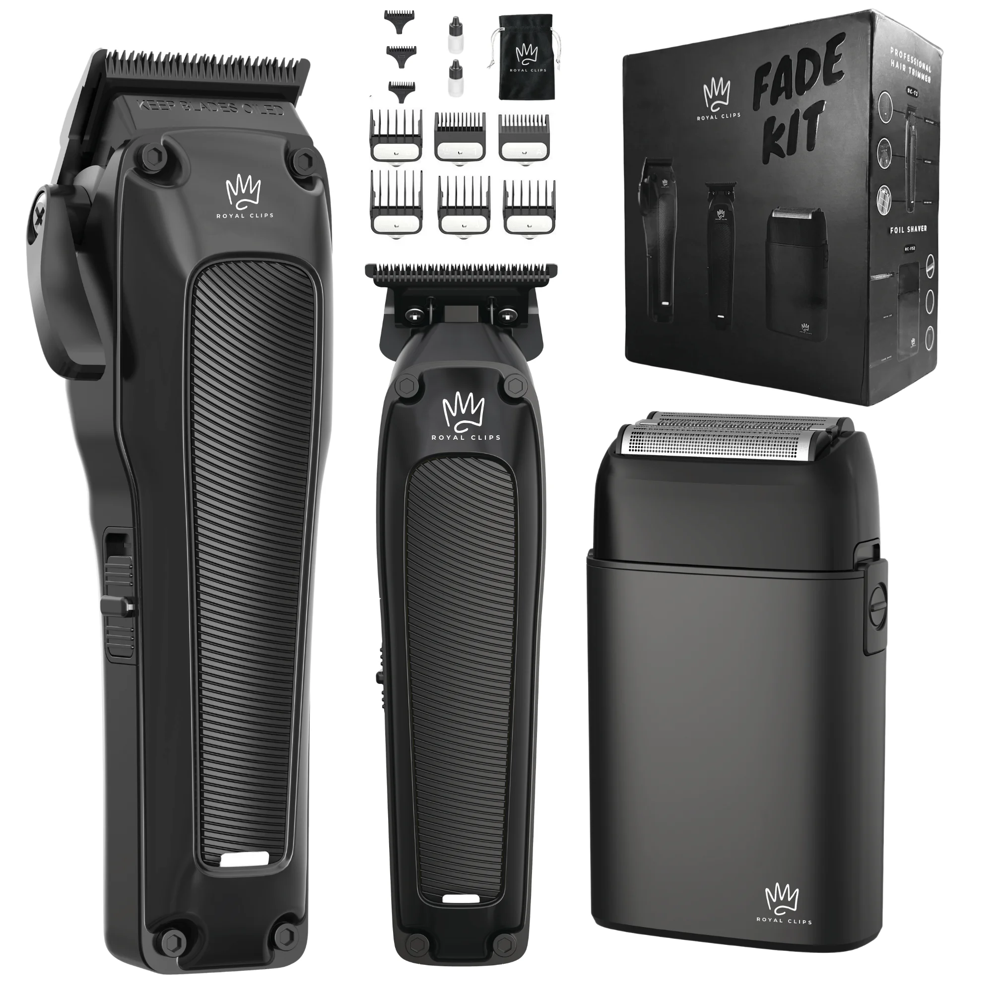 ROYAL CLIPS FADE KIT 2.0 - HAIR CLIPPER SET (BLACK)