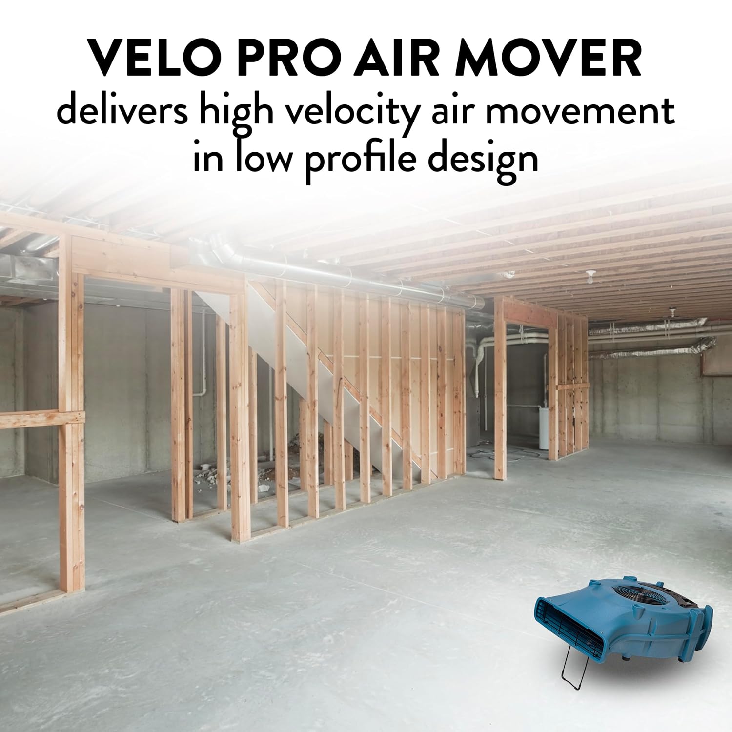 Dri-Eaz 114969 Velo PRO Air Mover, Professional Water Damage Carpet Dryer (F505), Dryer for Carpets, Walls and Floors