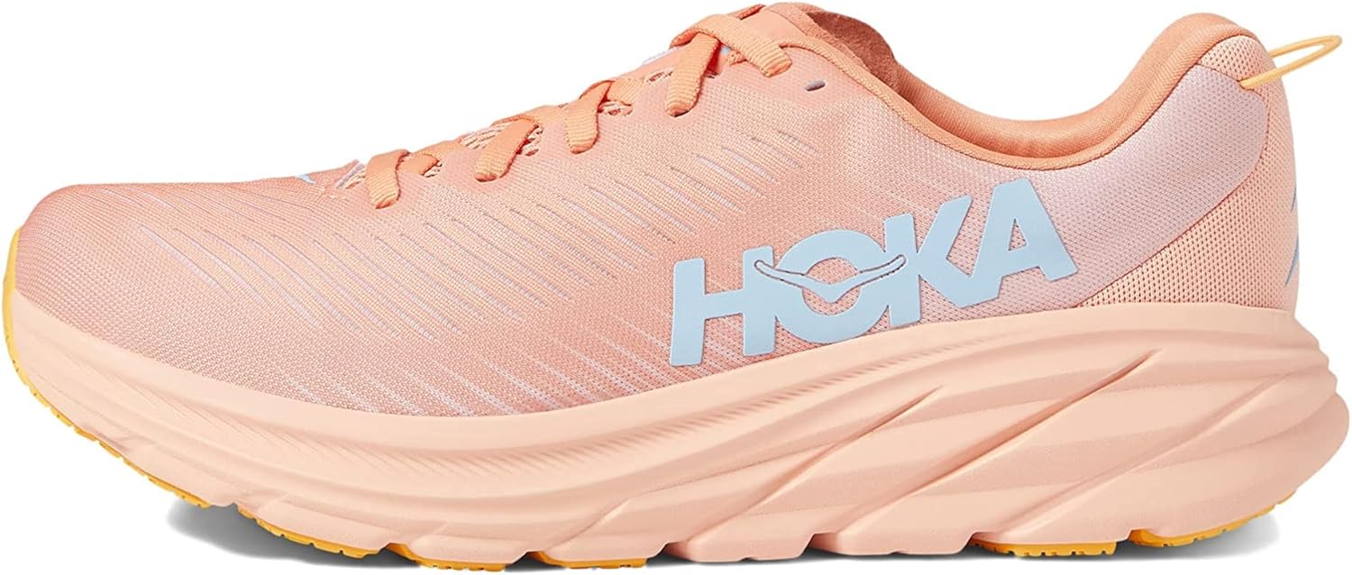 HOKA ONE ONE | Women's, Rincon 3 Road Running Sneakers (Shell Coral/Peach Parfait - 8.5) (B) US