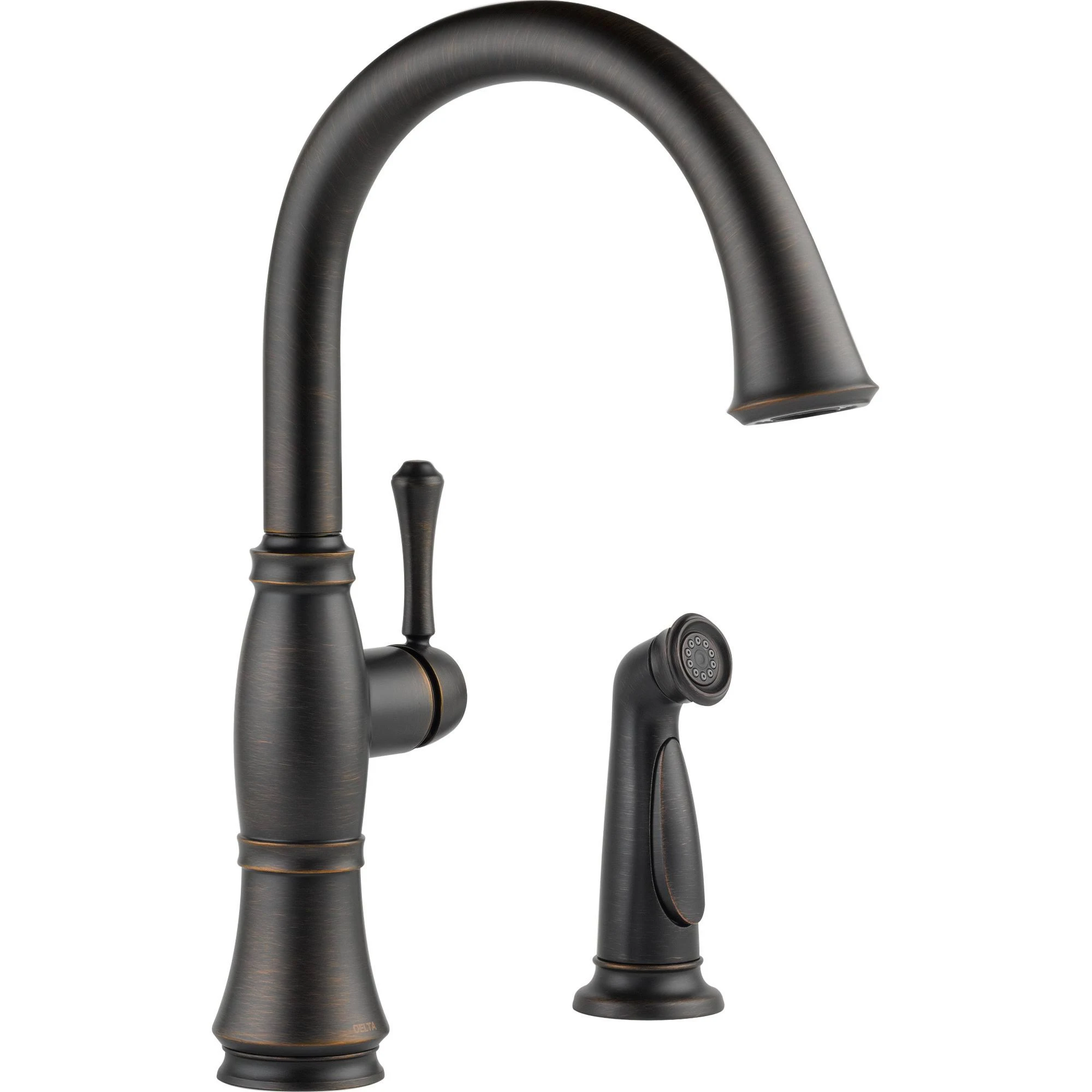 Delta 4297-RB-DST Cassidy Single Handle Kitchen Faucet with Spray - Venetian Bronze
