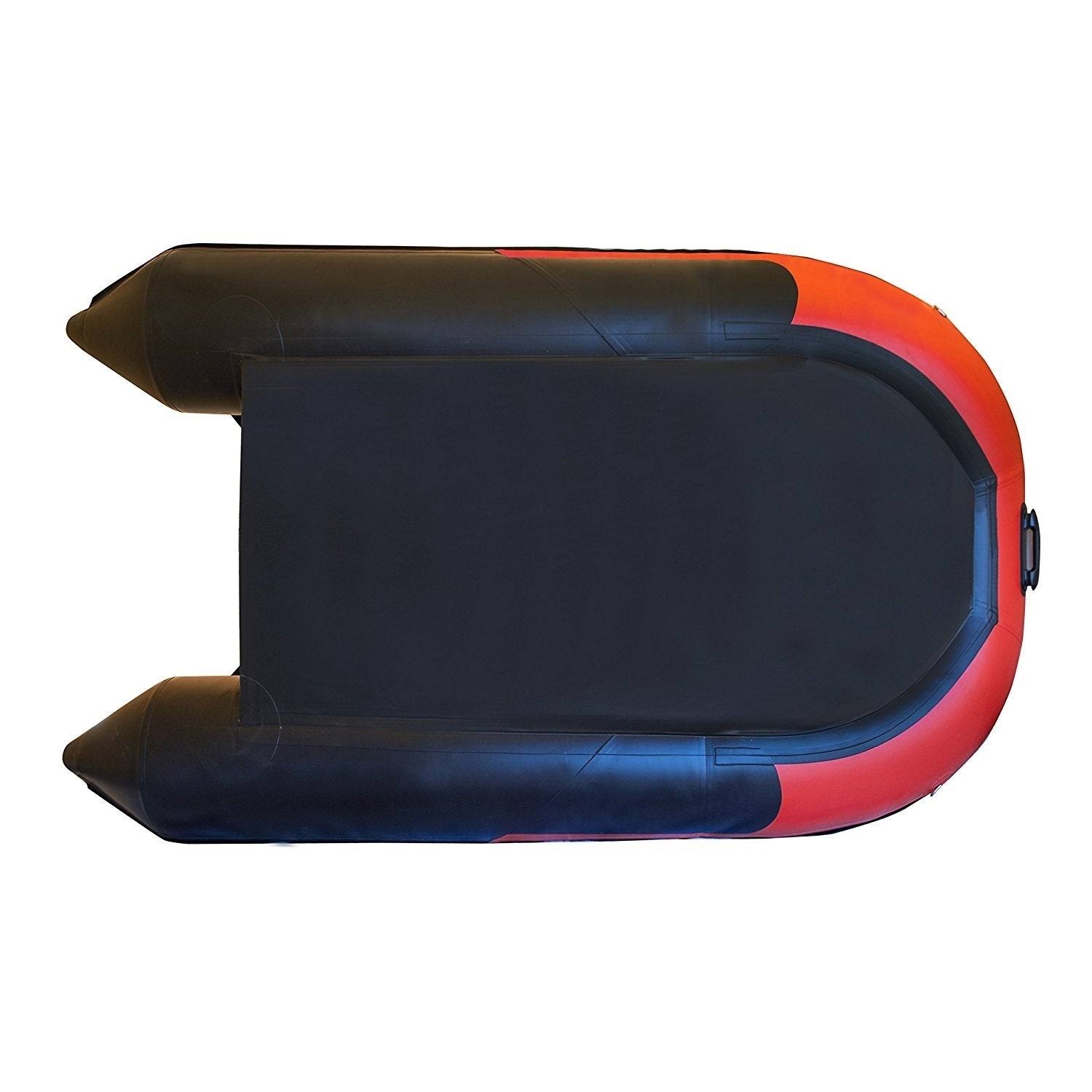 Aleko 3 Person Inflatable Boat 8.4 ft with Pre-Installed Slide FLOOR, Red Black