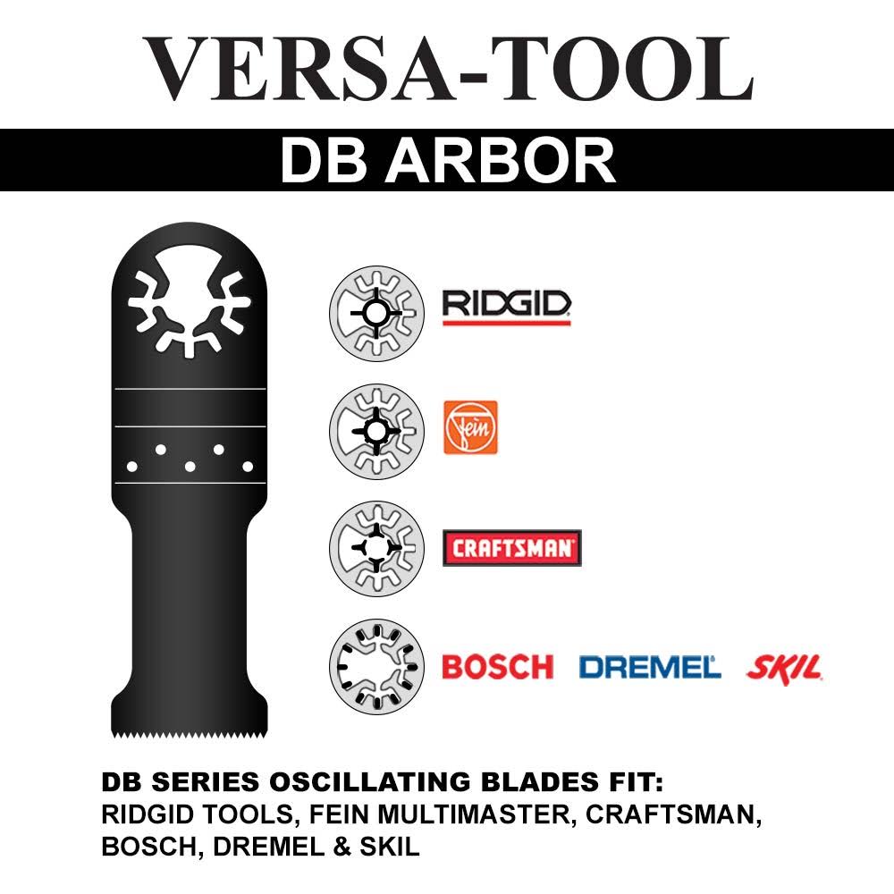 Versa Tool DB10K 63mm Semi- Circular Carbide Rasp, 8mm Offset Mount for A Perfect Flush Sanding / Grinding Compatible with Fein