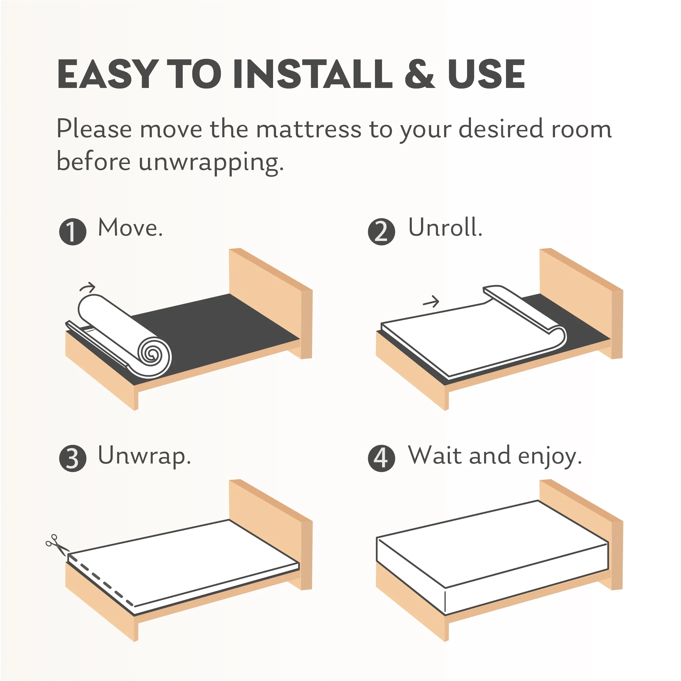 MLILY Ego Home 14 inch Queen Mattress in a Box, Gel Memory Foam Mattress, Medium