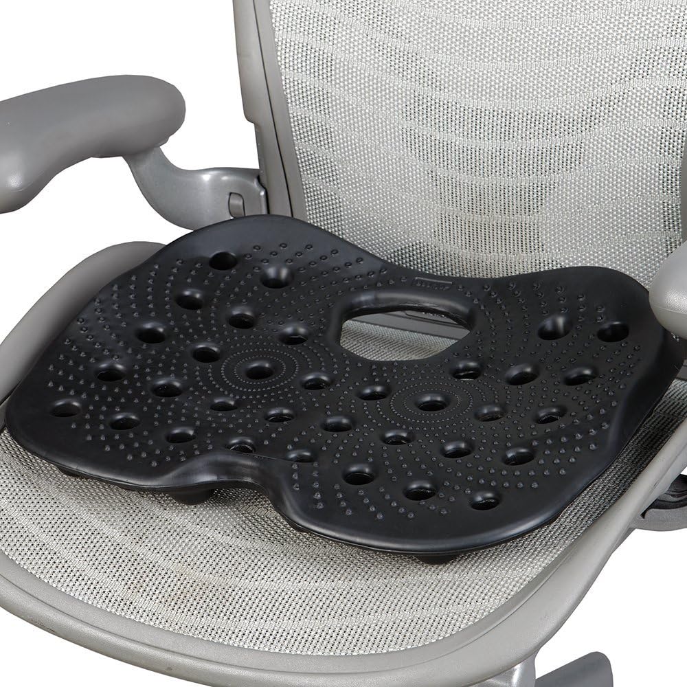 BackJoy SitzRight Wedge Seat Cushion Lumbar Support, Designed for Spine and Lower Back Pain, Coccyx, Sciatica, Ergonomic, Adjustable, Breathable