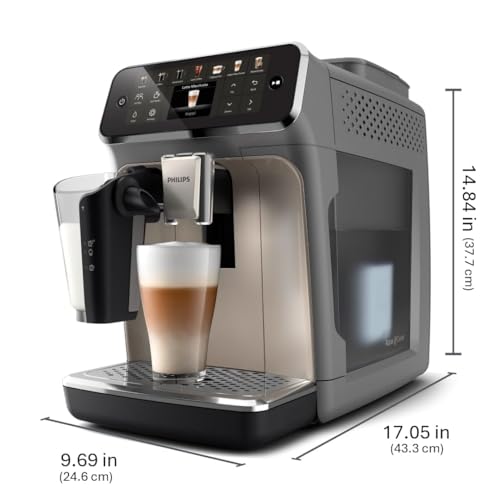 PHILIPS 4400 Series Fully Automatic Espresso Machine &ndash; 12 Hot & Iced Coffees, Quick-to-Clean LatteGo Milk System, SilentBrew, QuickStart