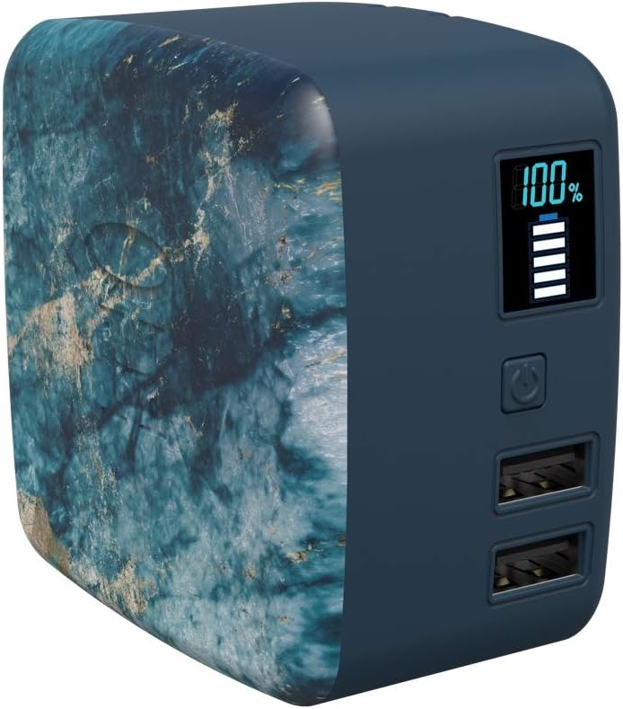 Halo Portable Phone Charger Power Cube 10,000mAh - Innovative Car Charger Power Bank with Dual USB Compatible Charging Ports