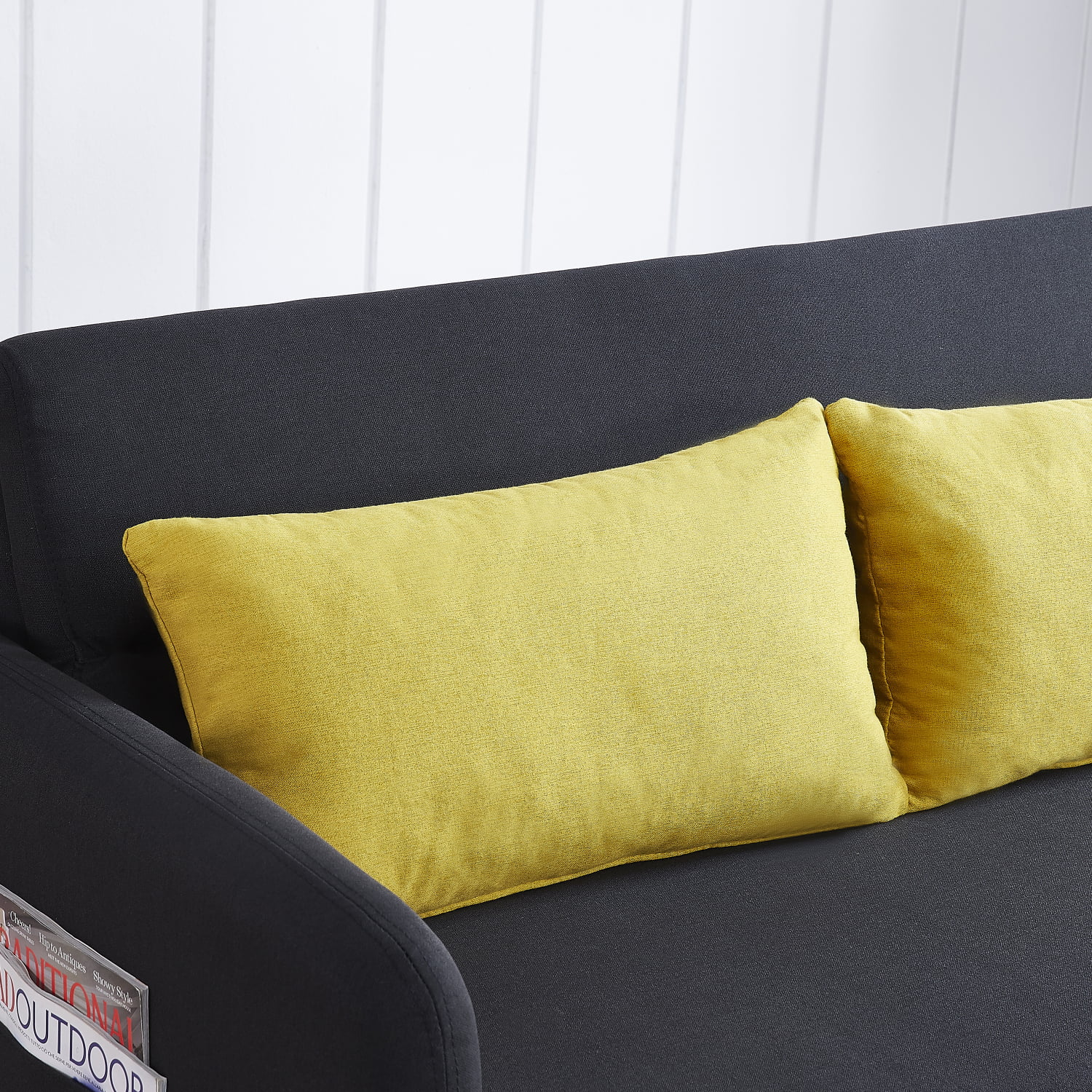 Holaki Velvet Convertible Loveseat Sleeper Sofa Bed with USB