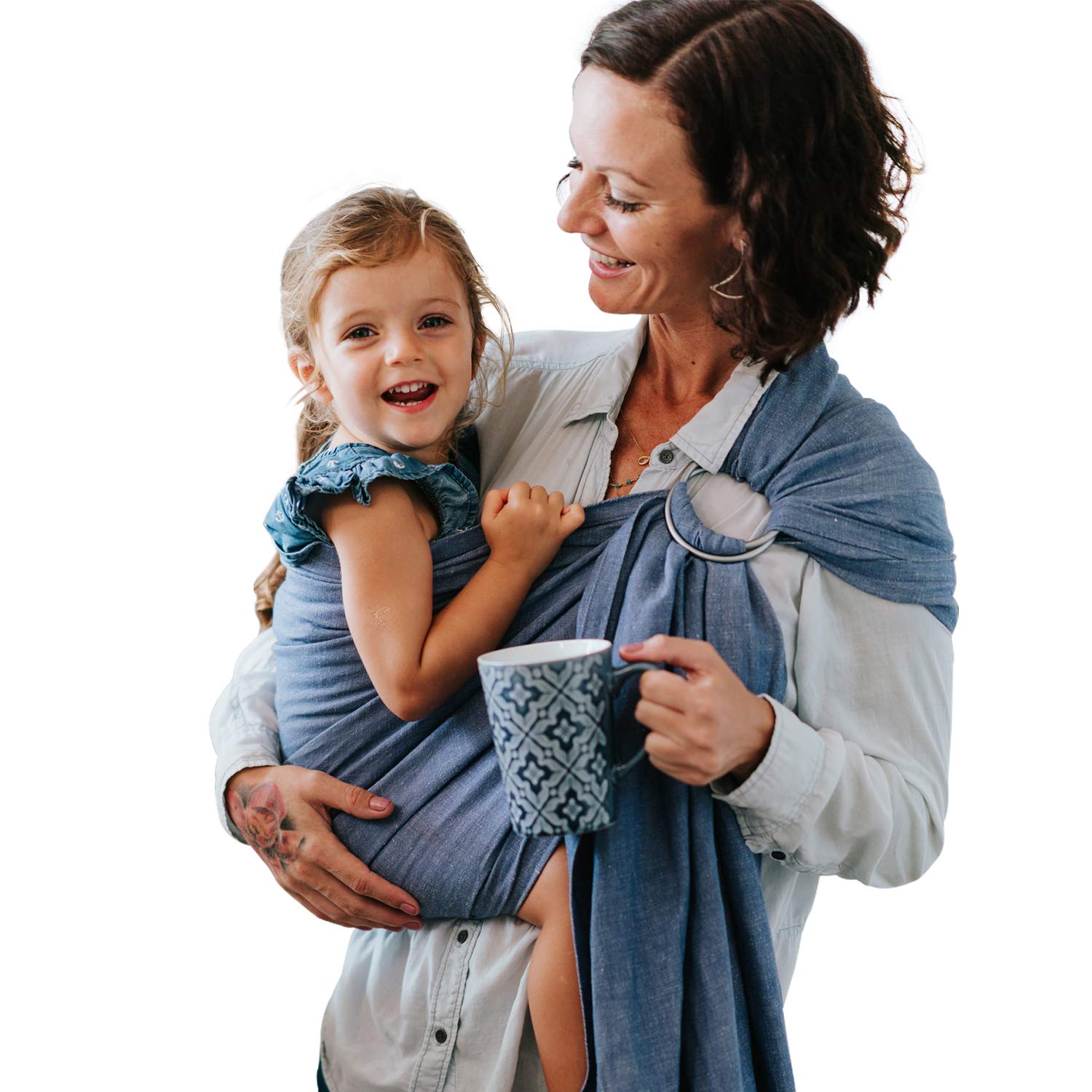 Nalakai Ring Sling Baby Carrier - Luxury Bamboo and Linen Baby Sling - Baby Wrap