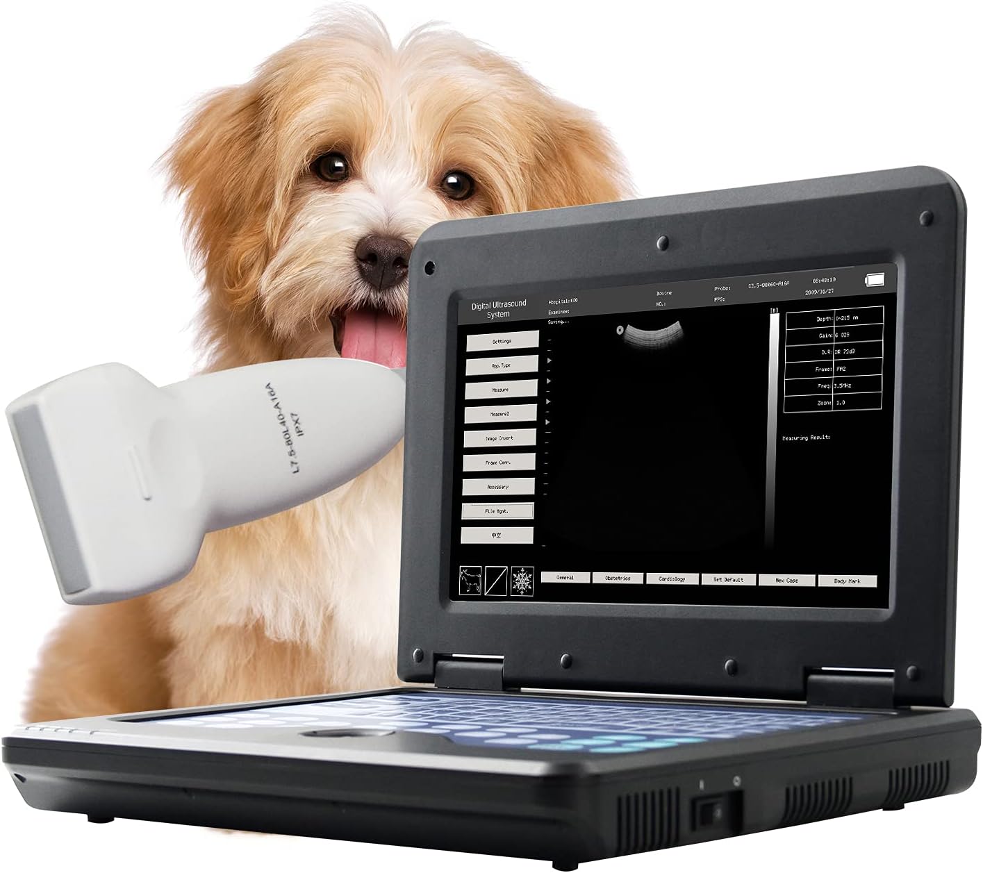 CONTEC USA Veterinary Laptop Machine Ultrasound Scanner Newest Horse/Equine/Cow/Sheep use (Convex & Rectal Linear Probe)