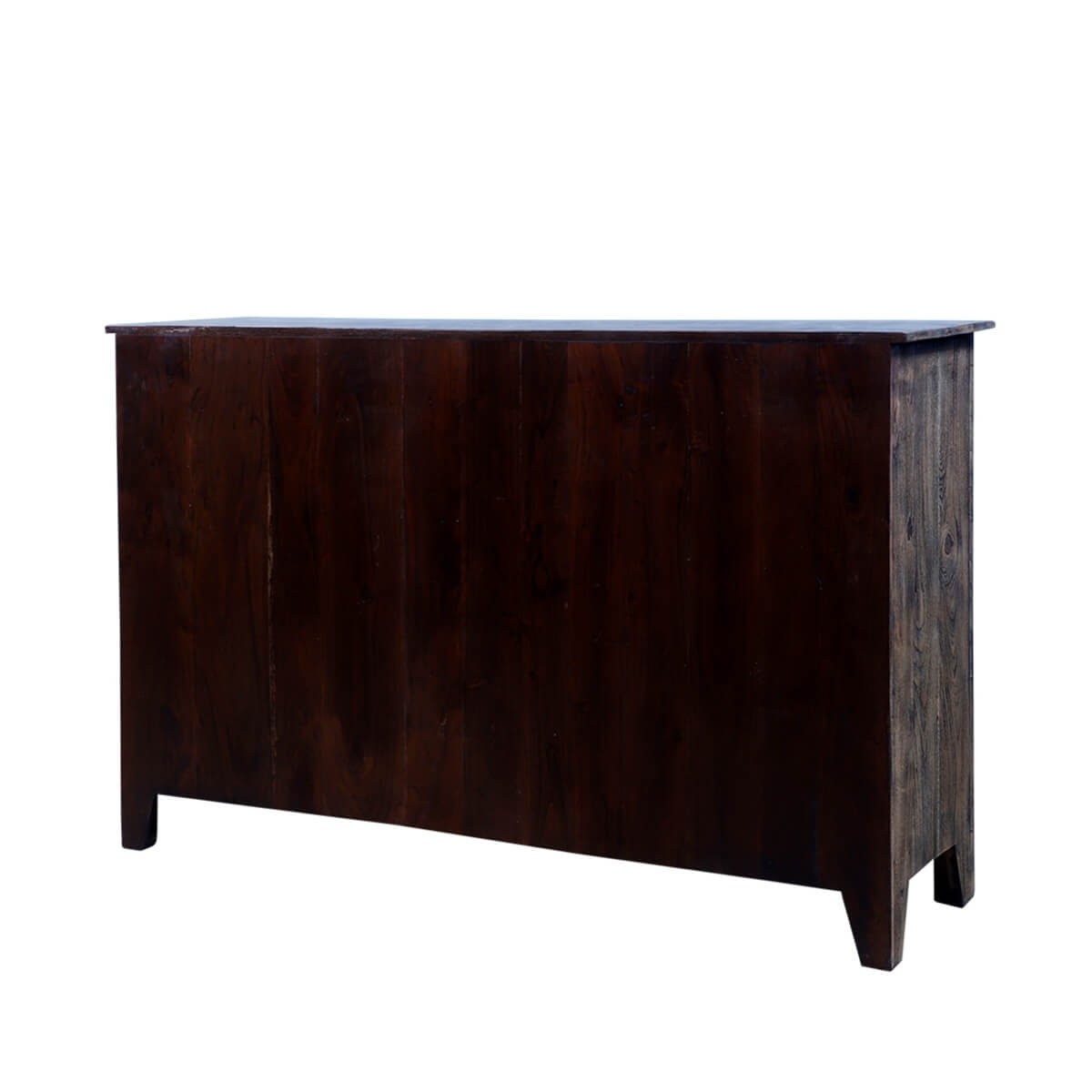 Mughal Garden Indian Hand Carved Reclaimed Wood 7 Drawer Rustic Dresser