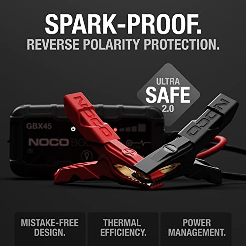 NOCO Boost X GBX45: 1250A UltraSafe Jump Starter &ndash; 12V Lithium Battery Booster Pack, Portable Jump Box, Power Bank & Jumper Cables