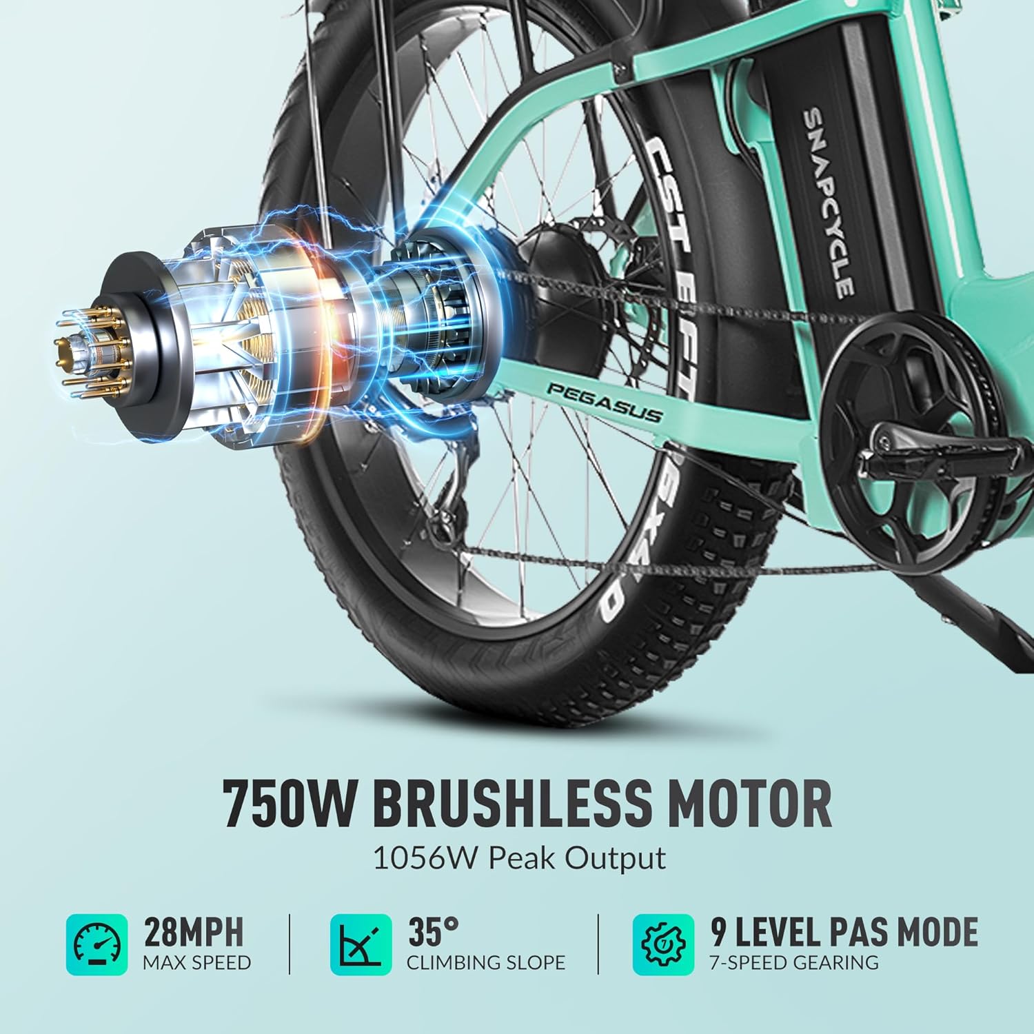 Electric Bike for Adults,1000W Peak Motor 28MPH with 26" x 4.0 Fat Tire Step-Thru Ebike,48V 15AH Removable Battery, Hydraulic Brake, Shock Absorber