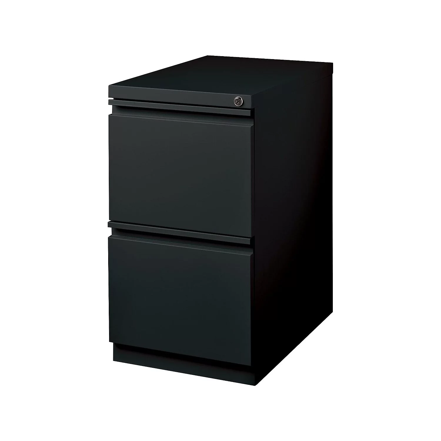 Staples 2-Drawer Vertical File Cabinet Locking Letter Black 19.88"D 375804