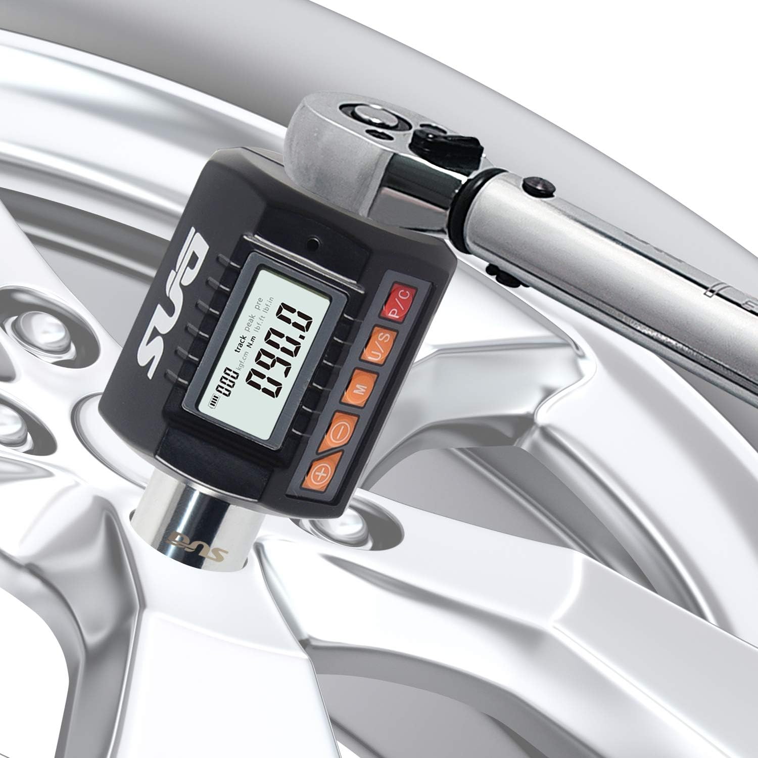 Digital Torque Adapter 200Nm- 1/2” Drive (14.75 to 147.5ft-lbs.) with Buzzer and Backlight Function (Accurate to 2%) Calibrated