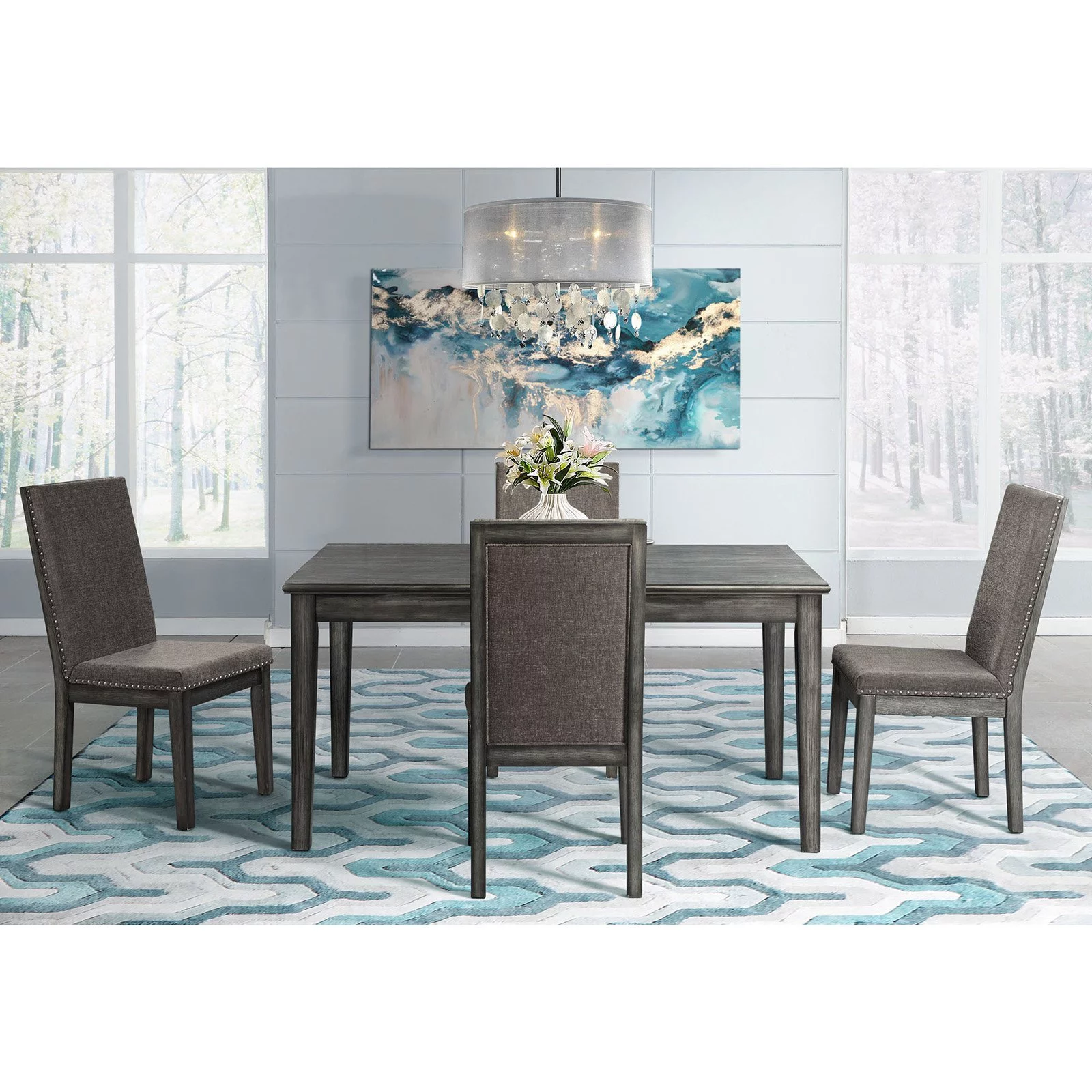 Picket House Furnishings Austin 5-Piece Dining Set-Table & Four Chairs