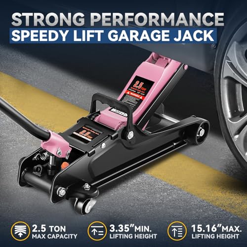 Auto Dynasty 4 Ton Low Profile Floor Jack, Heavy Duty Steel Hydraulic Car Jack with Dual Pistons Quick Lift Pump, Hydraulic Racing Floor Jack