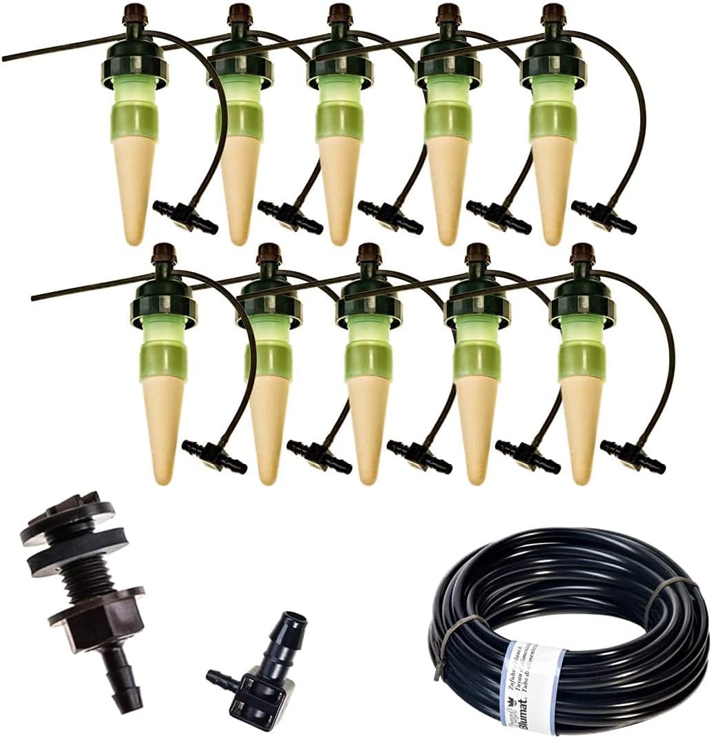Blumat Drip System - 6 Pack Small Kit with Reservoir - Smart Automatic Watering System, Great for Vacation, Made in Austria