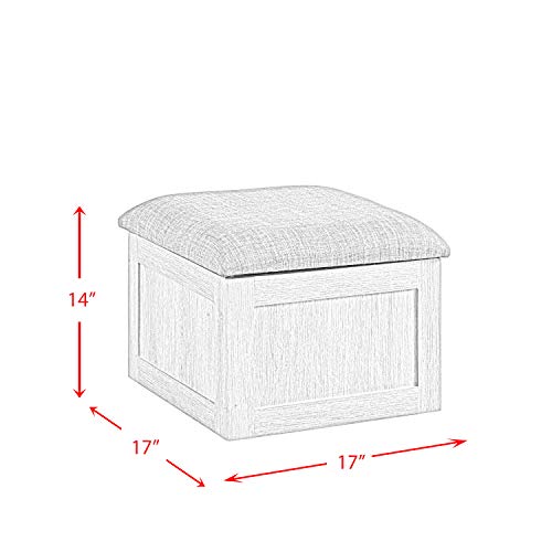 Picket House Furnishings Dawson Coffee Table with Four Storage Stools in Grey