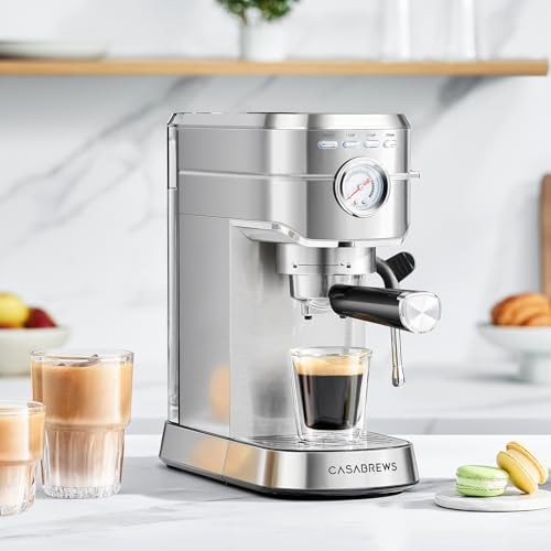 CASABREWS CM5418 Espresso Machine 20 Bar, Compact Espresso Maker with Steam Milk Frother