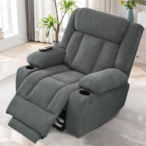 Small Power Lift Recliner for Elderly, Lift Chair Recliners, Electric Recliner Chairs for Seniors, Remote Control, Adjustable, Side Pocket (Navy Blue)