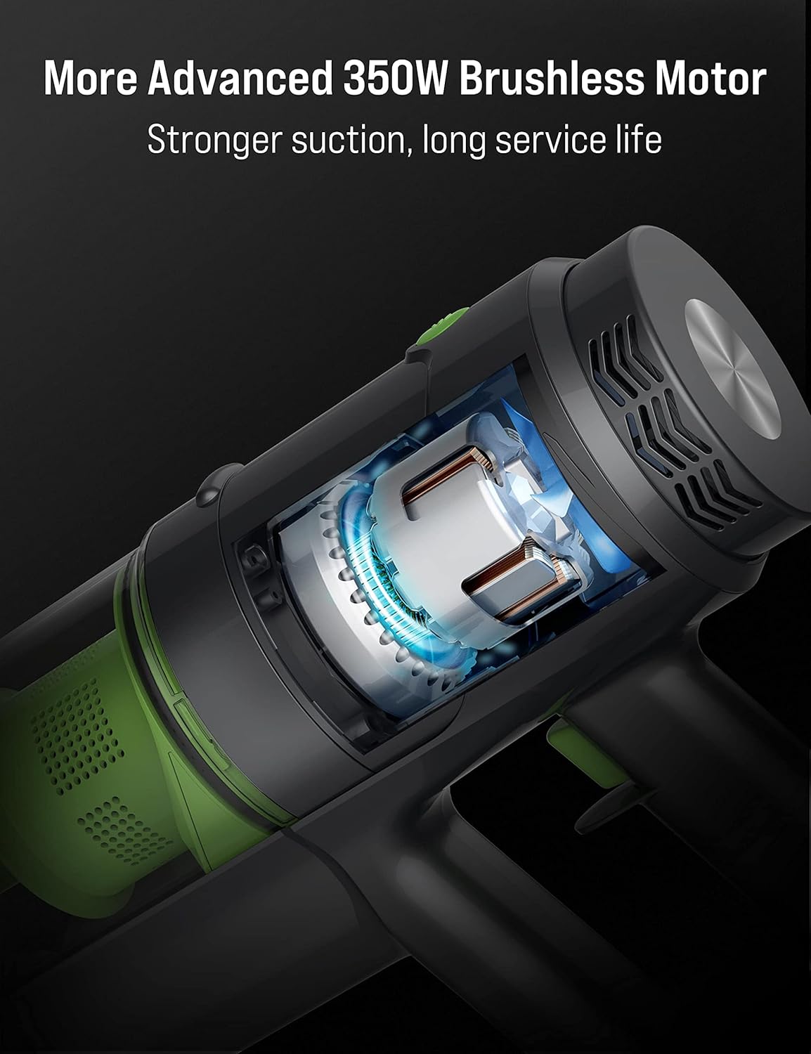 TOPPIN Cordless Stick Vacuum Cleaner - Perfect for Deep Clean Pet Hair, 24kPa Strong Suction, 40min Runtime