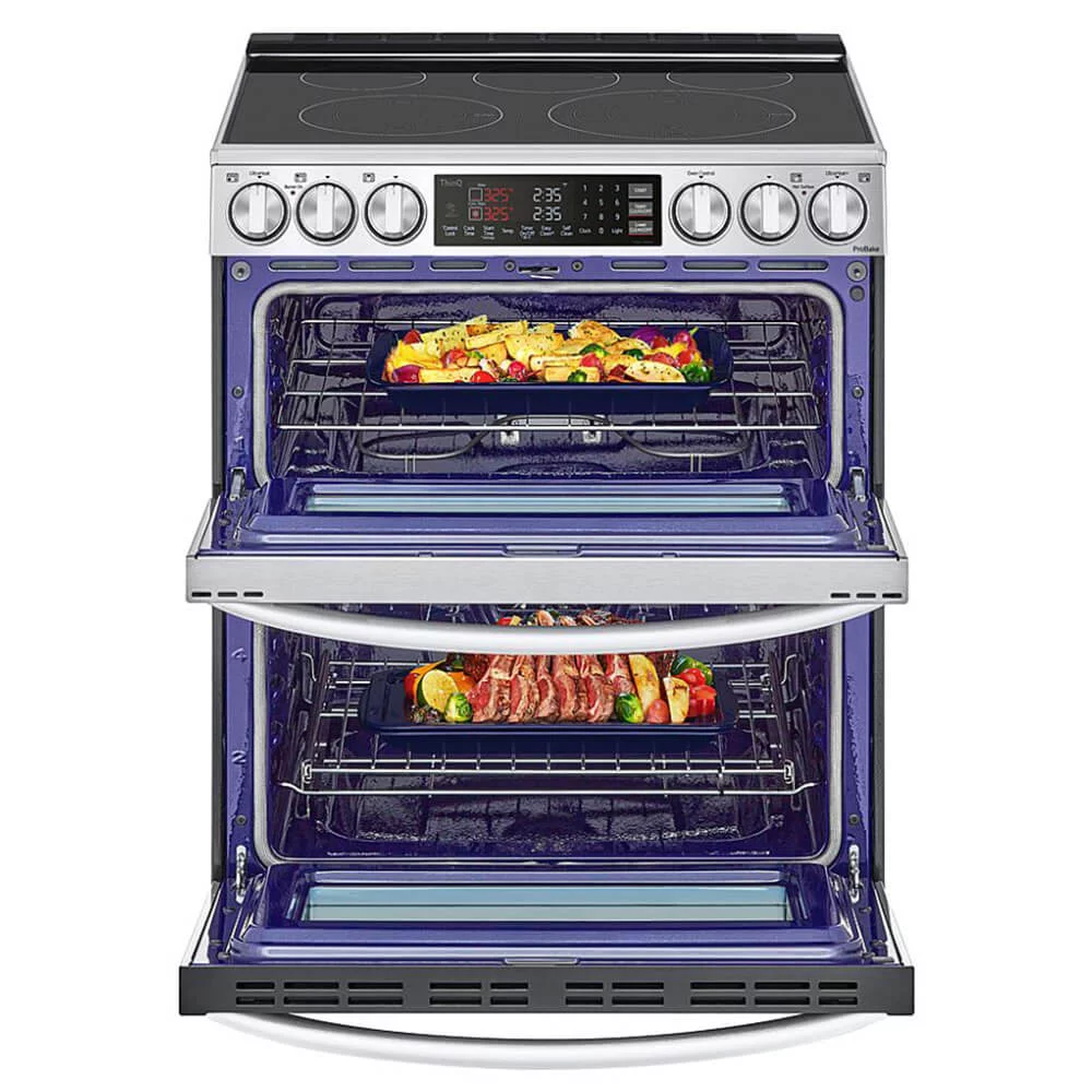 Lg Ltel7337 7.3 Cu. Ft. Printproof Black Stainless Steel Slide-In Electric Range -