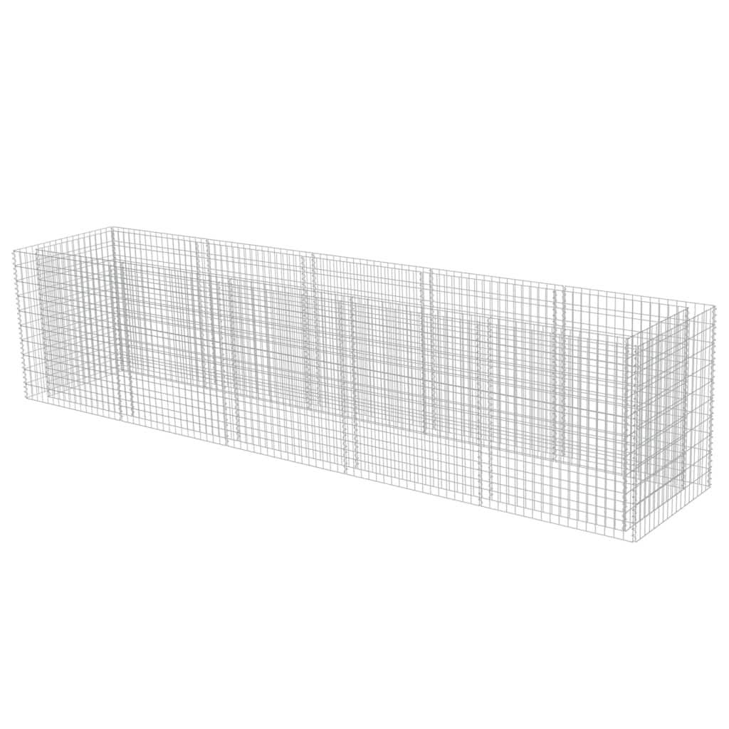 vidaXL Gabion Raised Bed Galvanised Steel 212.6x22x19.7x22x39.4x22