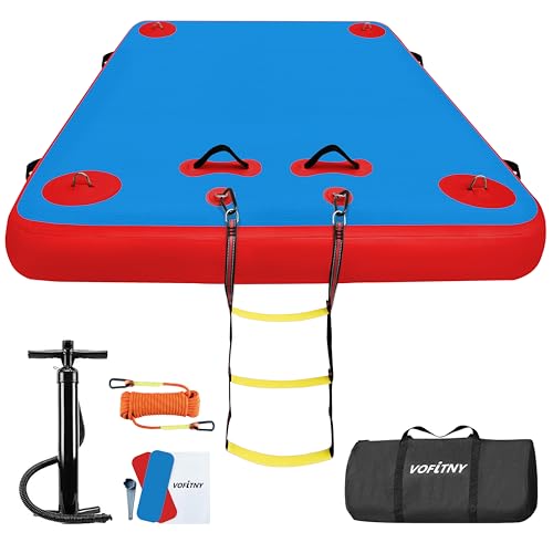 VOFiTNY Inflatable Floating Dock, Swim Platform Floating Dock for Lakes, Lake Floats for Adults, Island Raft Mat for Lake Beach Ocean