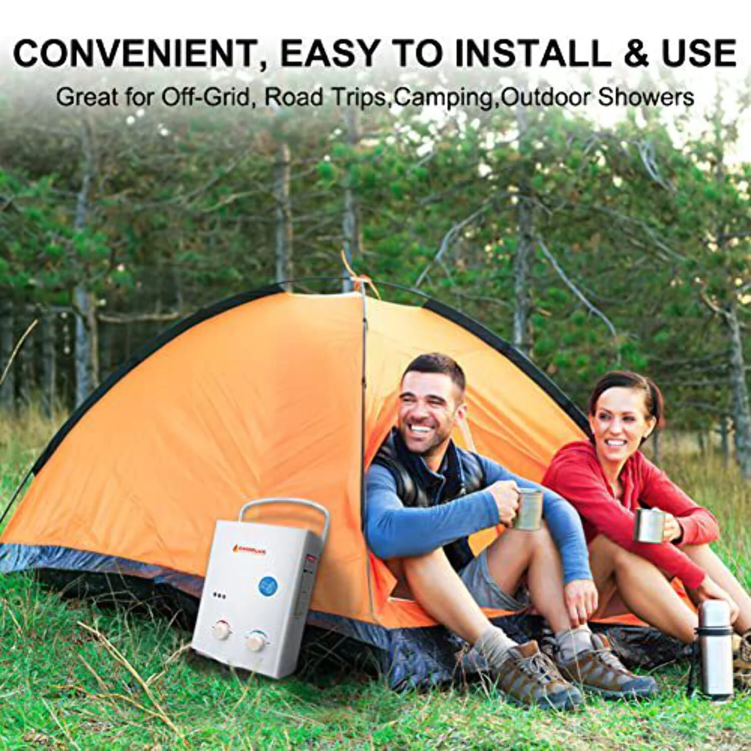 Camplux 5L 1.32 GPM Outdoor and Indoor Portable Propane Tankless Water Heater