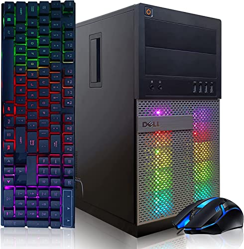Dell RGB Gaming Desktop PC, Intel I7 3.4Ghz, GeForce GTX 1660 Super 6G GDDR6, 32G Memory, 512G SSD, 3T, WiFi, BT 5.0, RGB Keyboard & Mouse