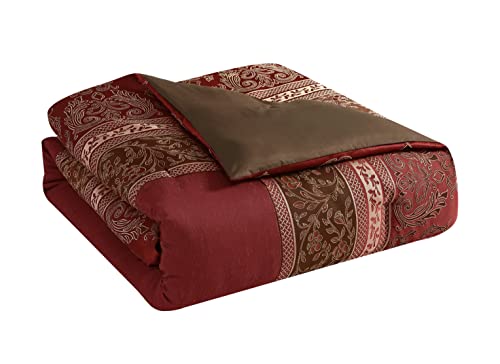 Riverbrook Home 100% Polyester Comforter Set, Queen, Hillcrest - Ivory/Gold, 9 Piece Set