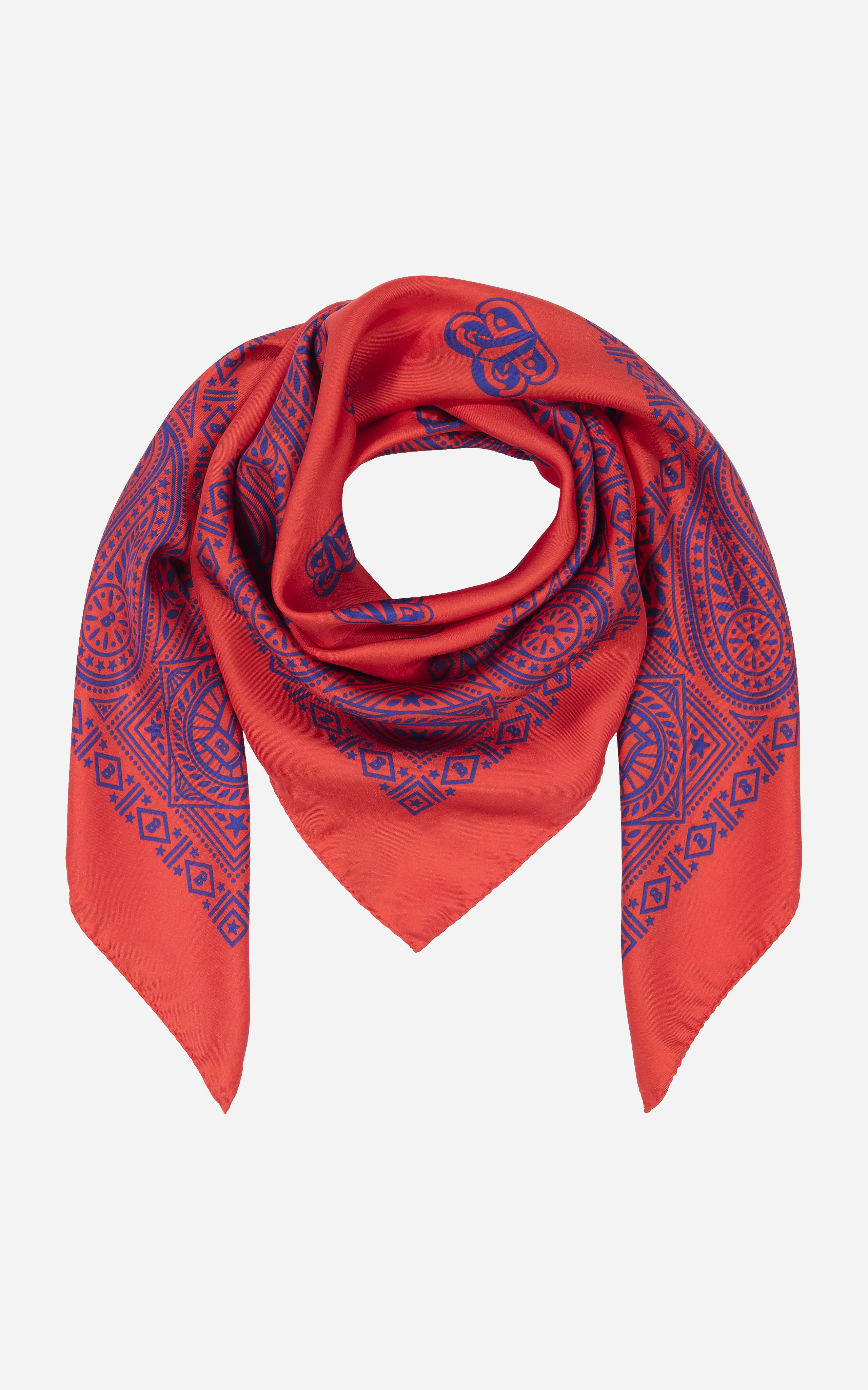 Brandon Maxwell Bandana Scarf Blue/Red