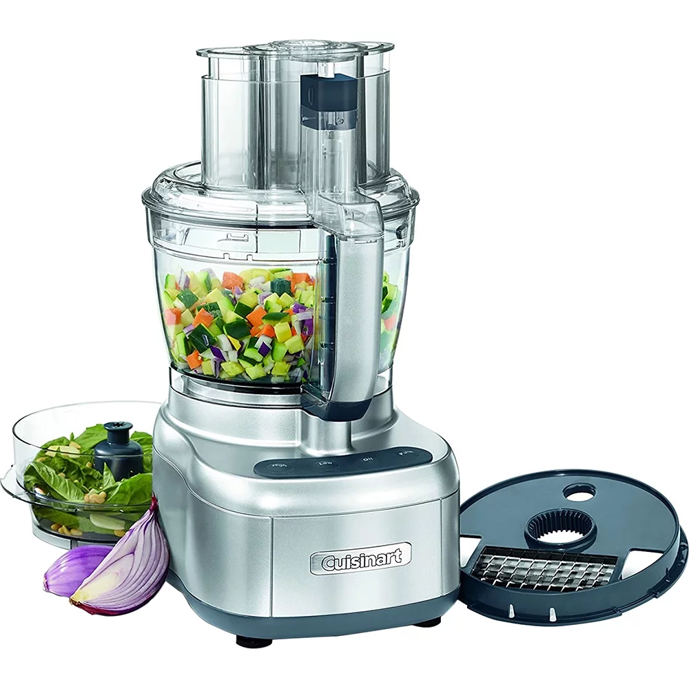 Cuisinart FP-13DSV Elemental 13 Cup Food Processor with Dicing Kit Silver Bundle with Deco Chef Gourmet 12 Piece Stainless Steel Knife Set with