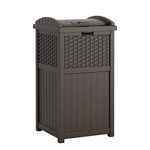 Suncast 19 Cubic Ft. Heavy-Duty Resin Cabinet with Lockable Handles, Multi-Wall Construction, and Metal-Reinforced Shelves for Basement