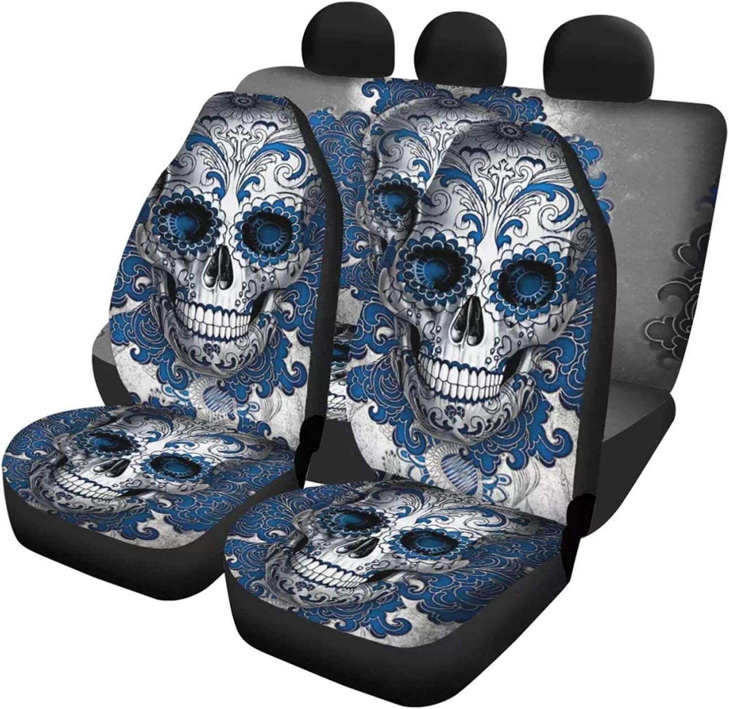 SEANATIVE Stretchy Car Seat Cover Camo Forest Deer Universal Car Interior Seat Cover Machine Washable Anti-Slip Front and Rear Bench Back Seat Cover