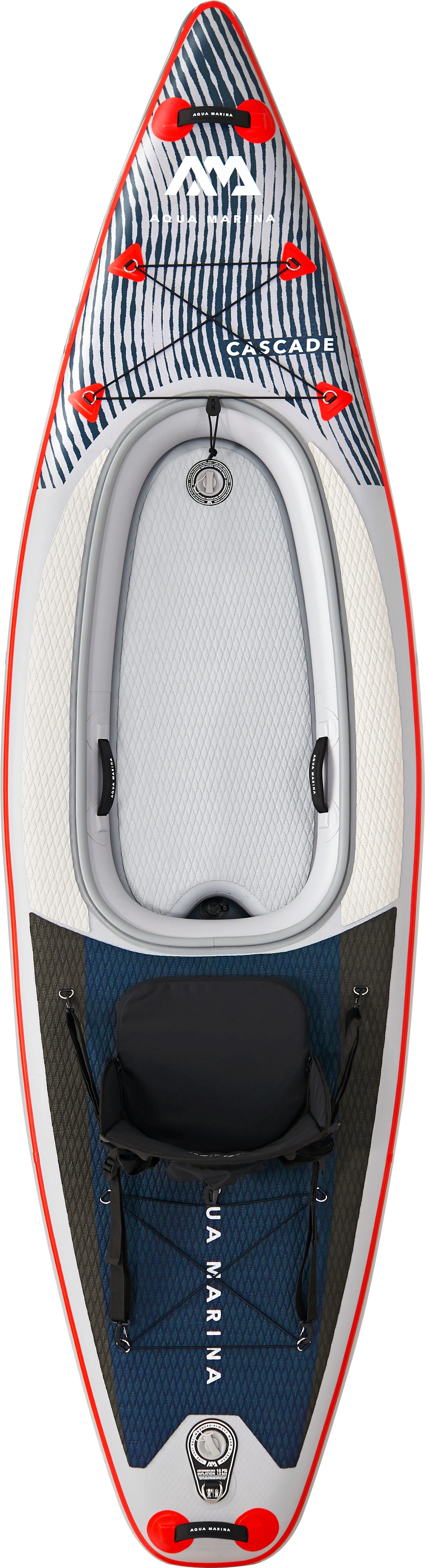 Aqua Marina VERSATILE / HYBRID KAYAK - CASCADE 11'2 - Inflatable KAYAK Package, including Carry Bag, Paddle, Fin, Pump & Safety Harness