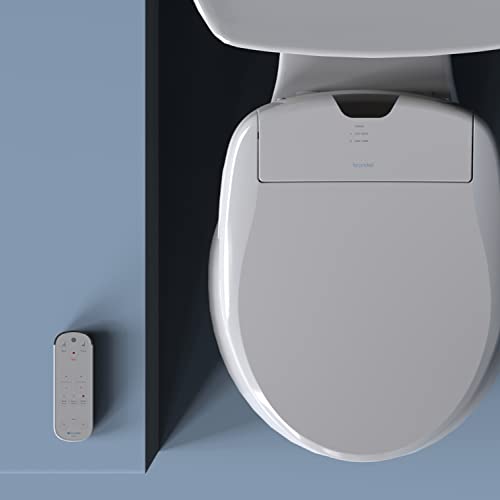 Brondell Swash 1200 Luxury Bidet Toilet Seat in White with Dual Stainless-Steel Nozzles | Endless Warm Water | Programmable User Settings |