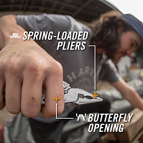 Gerber Gear Suspension-NXT 15-in-1 EDC Multi tool with Pocket Knife, Needle Nose Pliers and Wire Stripper Tools, Gifts for Men