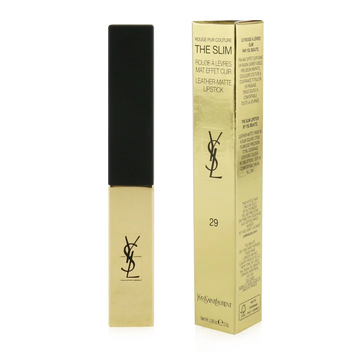 Yves Saint Laurent Rouge Pur Couture The Slim Leather Matte Lipstick - # 32 Rouge Rage  2.2g/0.08oz