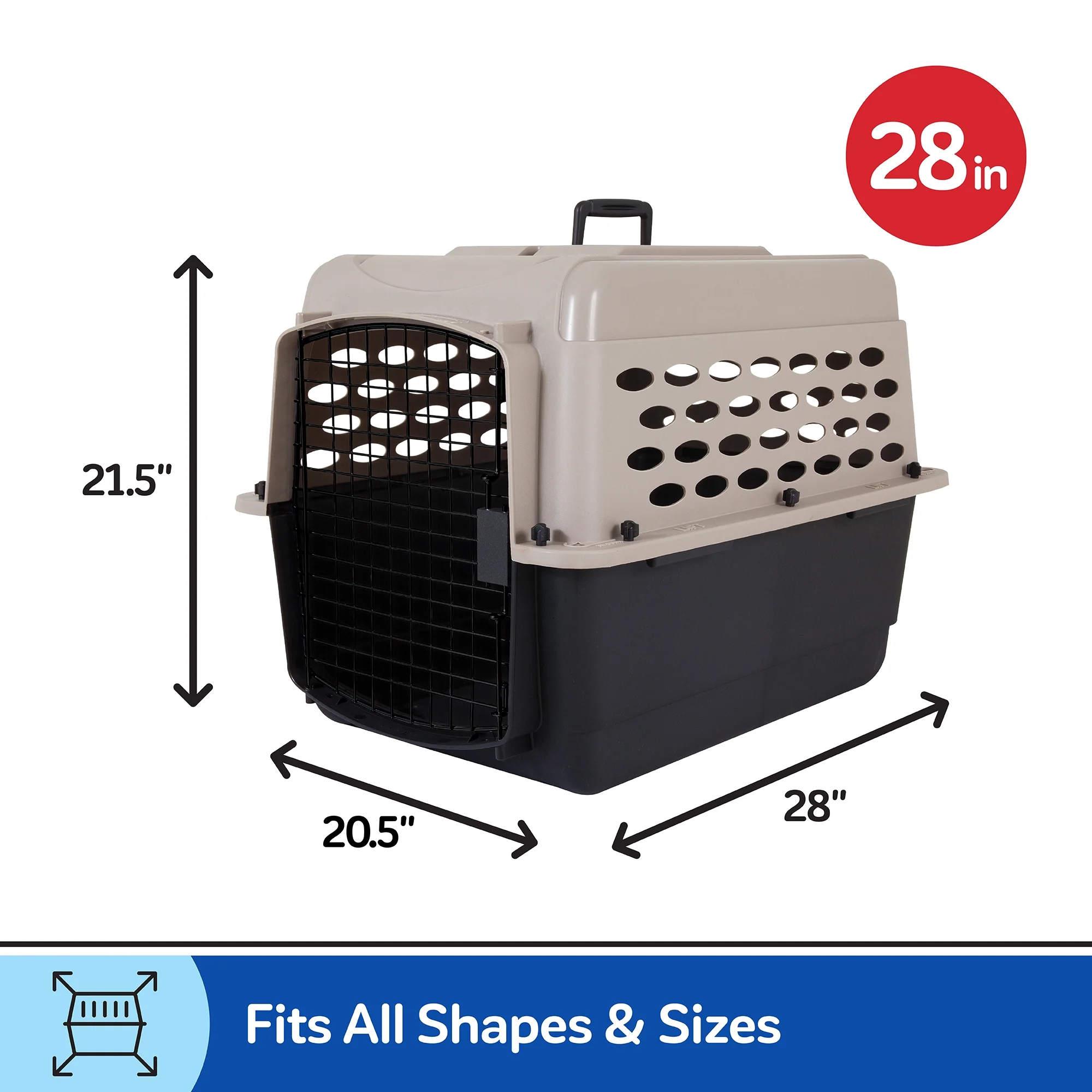 Vibrant Life Pet Kennel 19 X-Small Plastic Dog Crate Portable Carrier for Pets Up To 10 lbs
