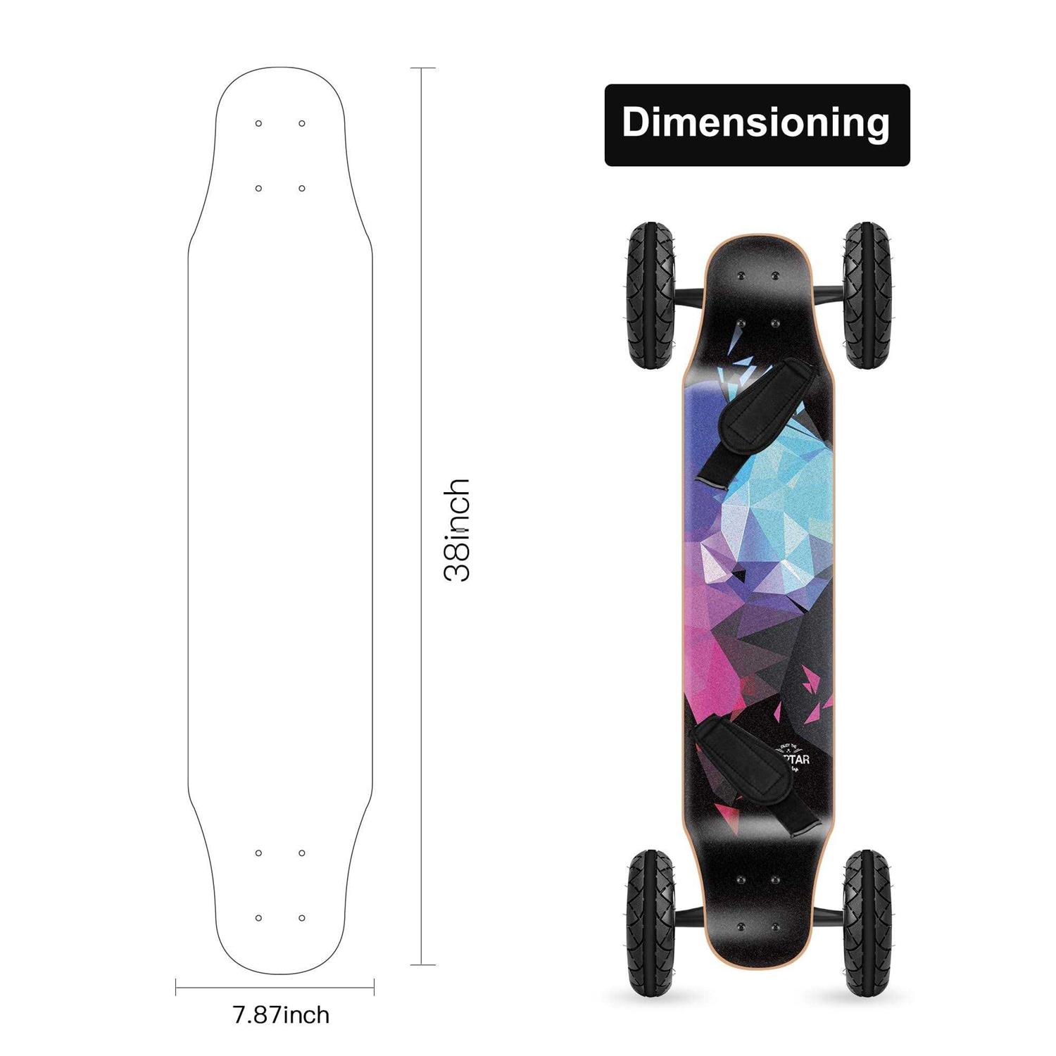 LOSENKA Mountainboard All Terrain Skateboard Kiteboard Cross Country Mountainboard Big Wheel Downhill Longboard All Terrain Longboard Kite Board