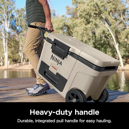 Ninja FrostVault 45qt Wheeled Cooler with Dry Zone, Integrated Fridge-Temp Dry Storage Drawer, Premium Heavy-Duty Insulated Cooler